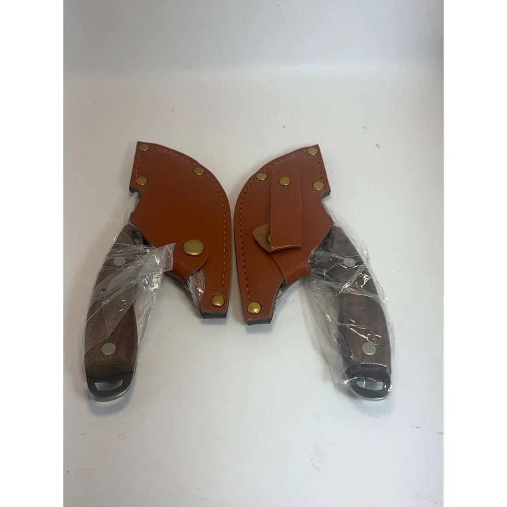 2pc Hand Forged Butcher Knife Set High Carbon Steel Boning Knives with Sheaths‎